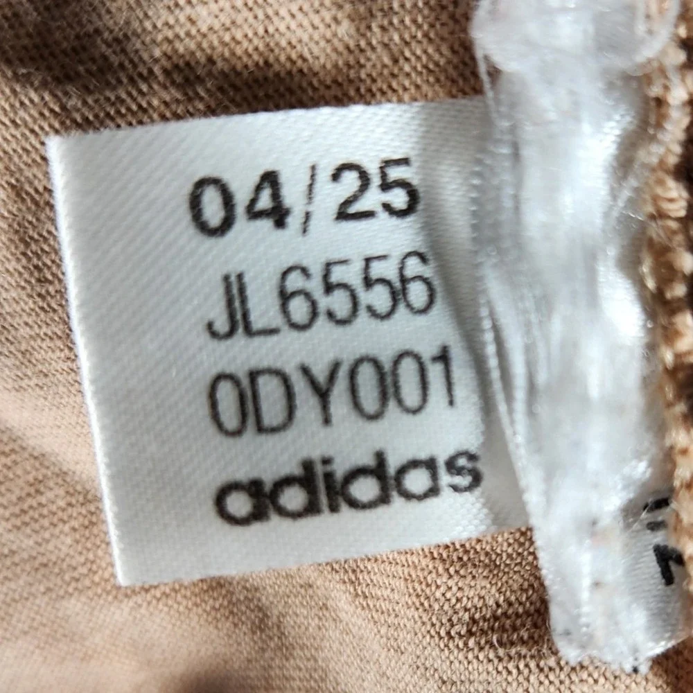 Adidas Waffle Knit‎ Pants Mens Small Tan Excellent Drawstring Joggers JL6556